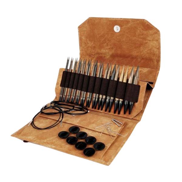 LYKKE Utbytbara Rundstickor Set Umber, Tan, 13 cm