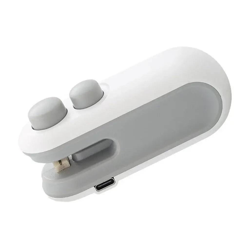 2 in 1 Mini Bag Sealer with Cutter USB C - White
