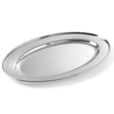 Stålfad til kød og pålæg, oval længde. 40 cm - Hendi 404409