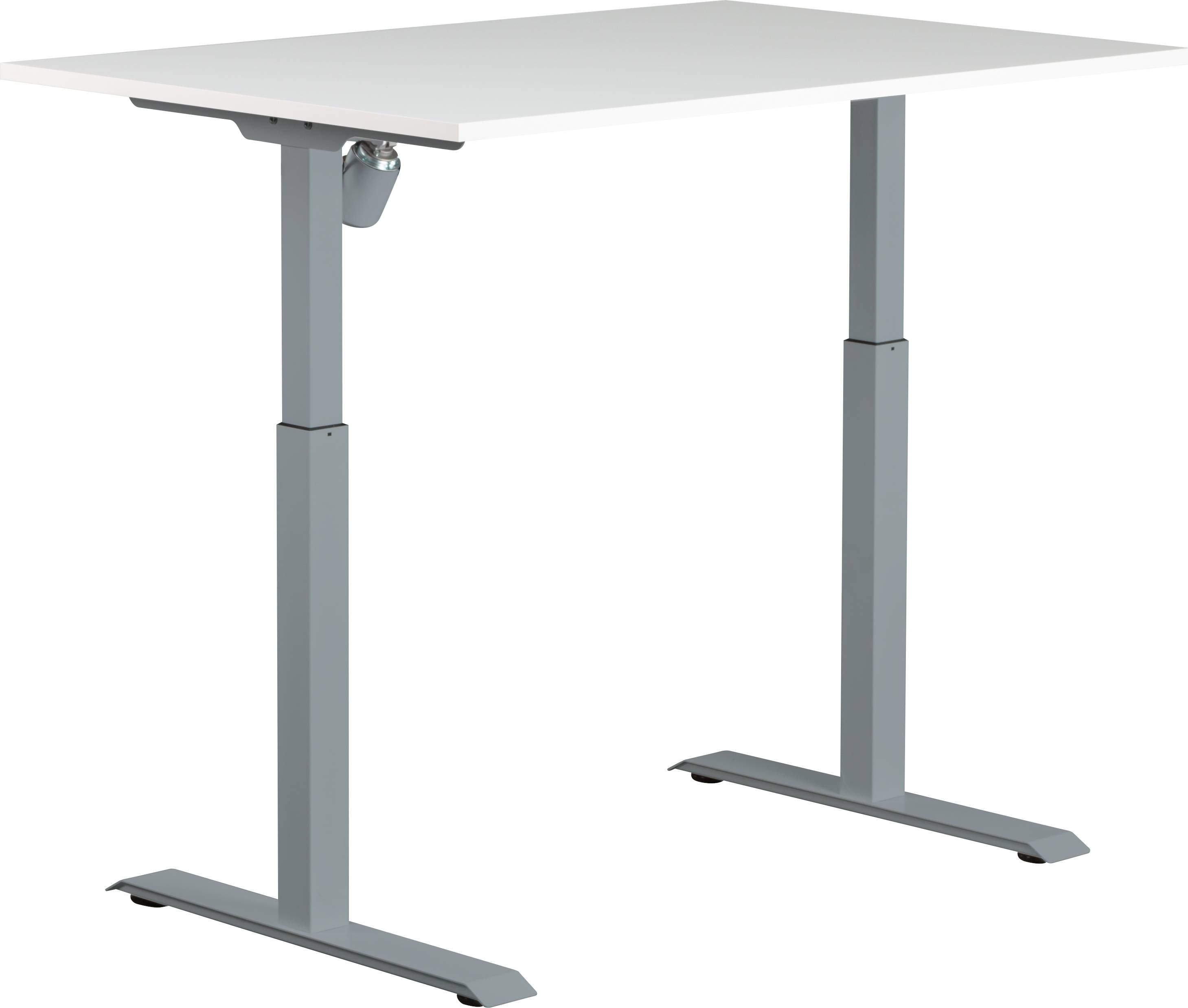 Sun-Flex I hæve-sænkebord, 120x80, Grå/hvid