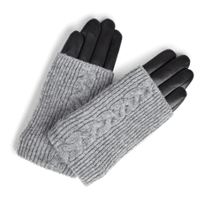 MARKBERG HELLY GLOVE, CABLE KNIT - BLACK W. GREY / 7½