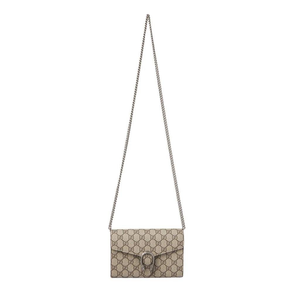 Gucci Dionysus Supreme Chain Shoulder Bag - Tasker - Dame - Beige - ONE SIZE - Uld