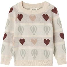 Lil' Atelier Nmflamai KIS LS Knit LIL Stl. 110 fepojkar - Stickat Från Magasin - Pastel Parchment (110)