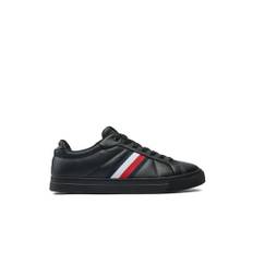 Tommy Hilfiger ICON COURT LTH STRIPES ( Niedriger Schnitt (Schuhe) Herren, Schwarz (Black), 43 EU