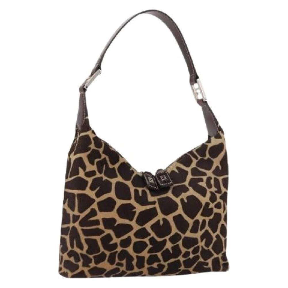 Fendi Vintage Pre-owned Vintage Skuldertaske - Vintage - Dame - Beige - ONE SIZE - Uld