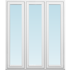 Svenska Fönster SF sidohängt fönster utåtgående 1180x1380mm  3-luft, insida trä utsida trä, 2-glas  (12x14)