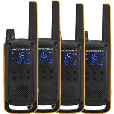 Motorola Talkabout T82 Extreme Quad Pack to-vejs radio 16 kanaler Sort, Orange