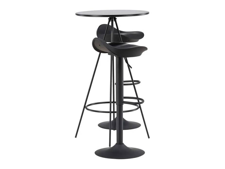 Venture Design Bistro & Adesto bargrupp Sort/sort 2 stole og borde 60 cm