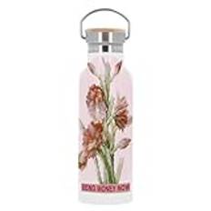 Termoisolerad vattenflaska i rostfritt stål - skicka pengar nu humor zoomers collage botanisk natur blommor vintage - 500 ml (17 oz)