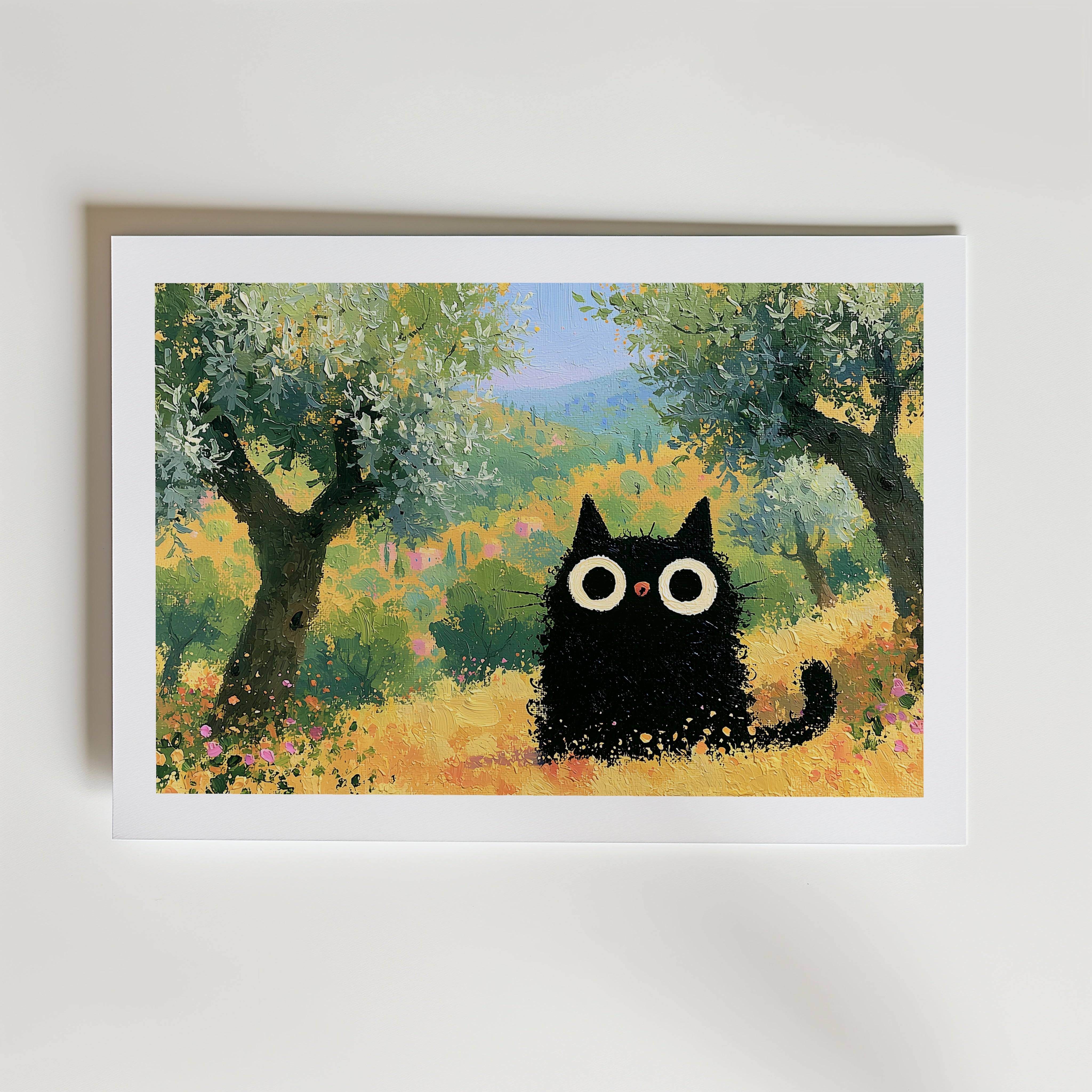 Under Blomstertr�det Poster - Premium Canvas 50x70 cm Med passepartout