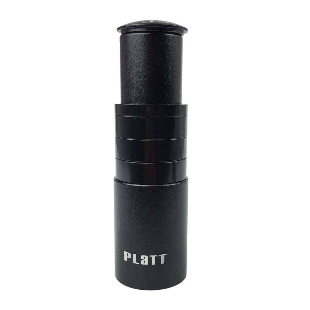 PLATT Cykelgaffelstammeforl?nger aluminiumslegering MTB cykelstammeforh?jer Styrforh?jer Passer til 1 1/8"""" gevindl?se styrer?r Sort