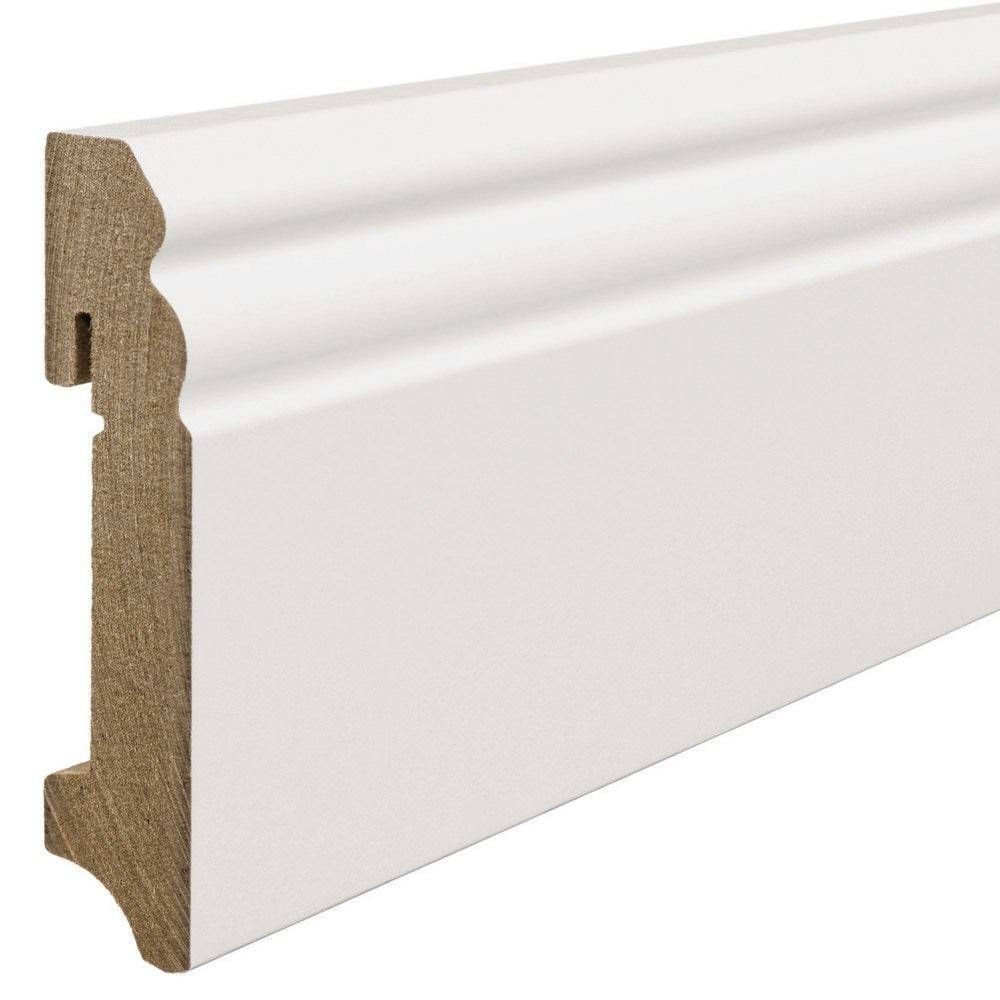 Haro Klik-fodliste 18 x 90 mm Gammeltysk profil hvid 407747.