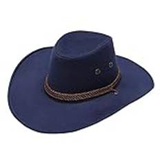 TDEOK revolver cowboy barn västerländsk mode cowboy solhatt brett brätte resa solhatt cowboy kappa svart, marinblå, one size