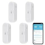 Intelligent termometer-hygrometer: USB/batteridriven Zigbee-inomhustermometer och fuktsensor, homekit-temperaturmonitor fungerar med Alexa, Zigbee-Hub krävs (4-pack)