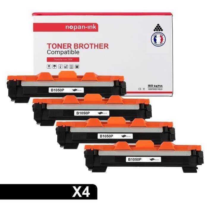 NOPAN-INK -- x4 Toners BROTHER TN-1050 kompatibla Brother HL-1110-1110E-1110R-1112-1112E-1112R-1210W-1212W, MFC-1810-1810E-1810R-18