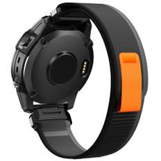 NotoCity für Fenix 6x Pro Armband, für Garmin Fenix 7x/5x/6x Armband, Quickfit 26mm für Garmin Fenix 3/3 HR/7x Pro/5x Plus Armband, Enduro, Epix Pro 51mm, Descent MK1 Nylon Armband(Schwarz Grau)