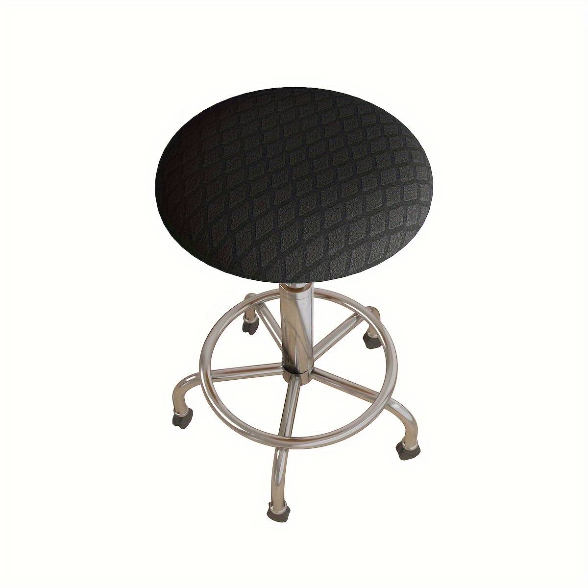 A Stretchy, Thickened Jacquard Diamond-patterned Slipcover For Home Bedroom High-legged Stools And Round Stools