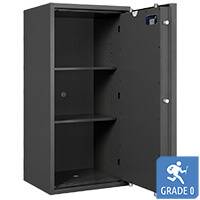 Lyra 7 - Pengeskab (118 Liter) - Indbrudstest Grade 0 - Lysegrå - Kodelås