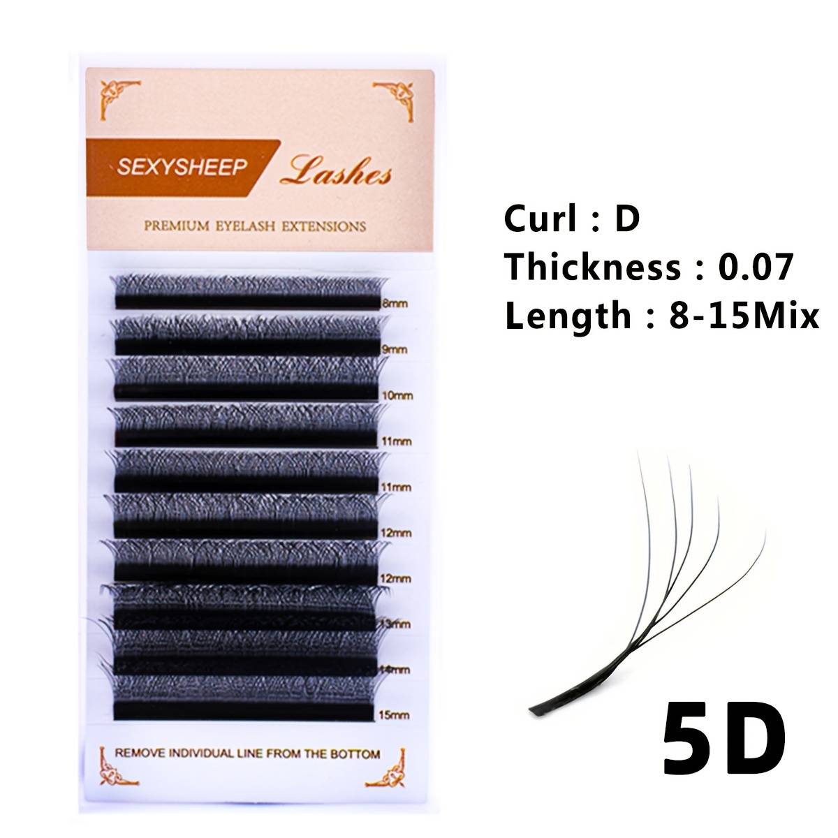 Automatic Flowering Bloom 3d 4d 5d 0.07mm C/d Mix Tray 8-15mm Premade Fans Eyelash Extensions Light Full Dense