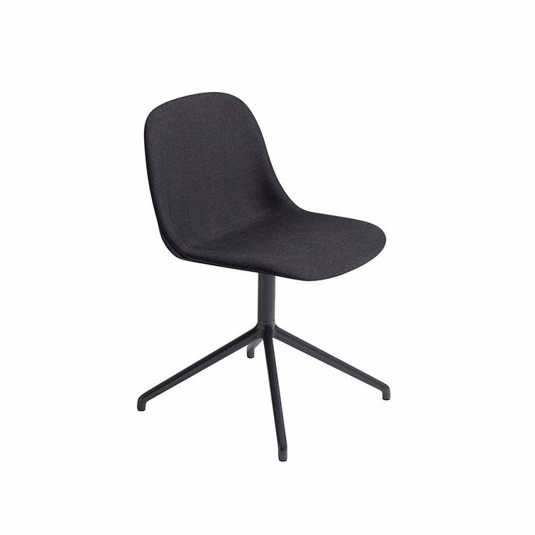Muuto Fiber Snurrstol Remix 183 Svart Utan Armstöd