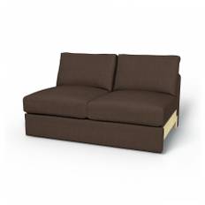 IKEA - Vimle 2 seater bed sofa without armrests, Chocolate, BOUCLÉ & TEXTUR - Bemz