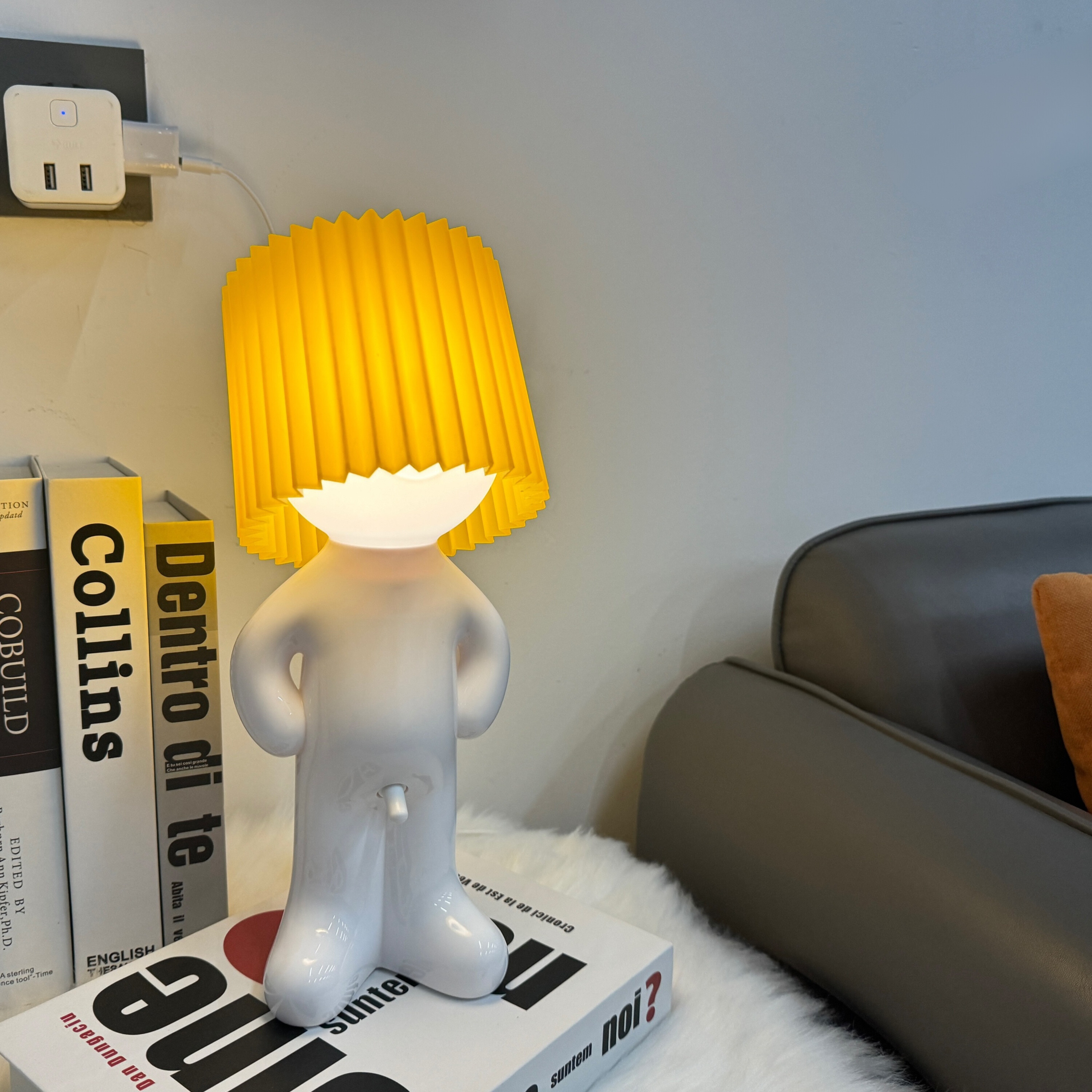 VerlegenLicht - Modern Geometrisk USB Bordslampa - Gul