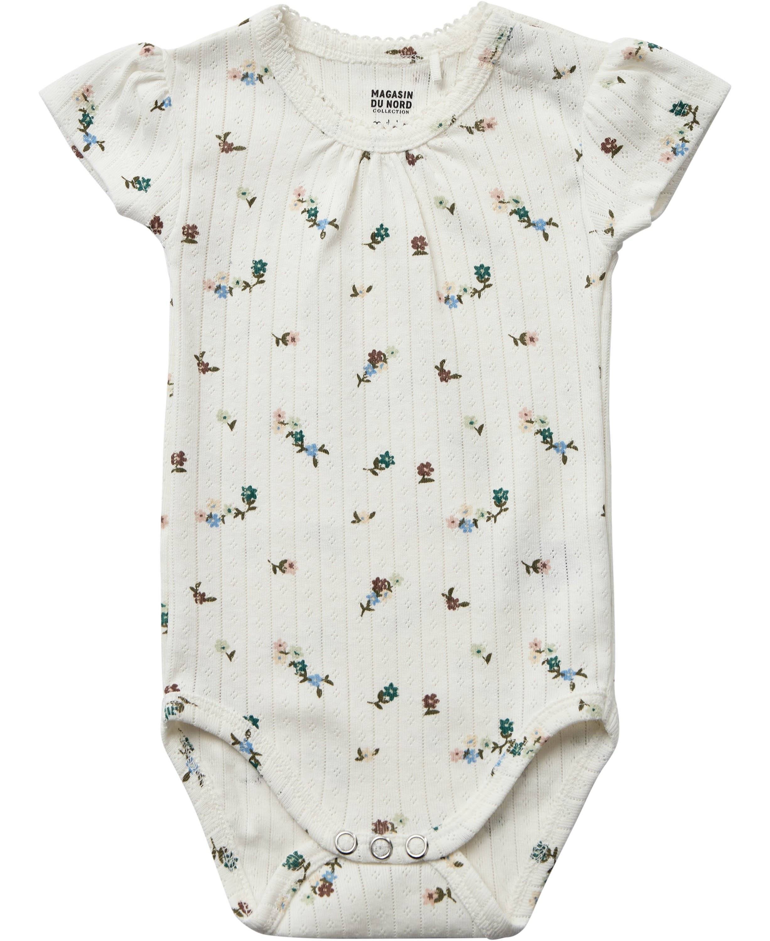 Magasin Emilie Short Sleeve Body Gots Stl. 36 mdr / 98 cm fepojkar Kortärmad - Floral Aop (36 mdr / 98 cm)