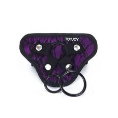 Get Real Strap-On Lace Harness Purple