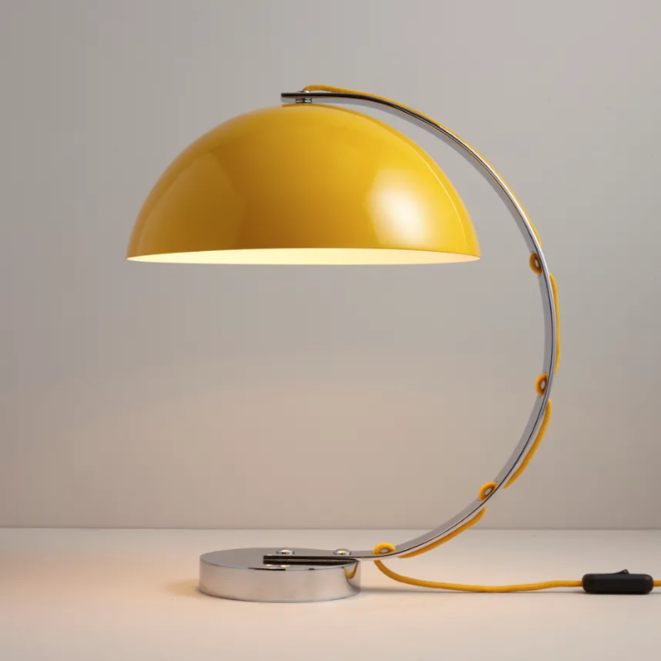 London Table Light bordlampe original BTC - Gul med gul stofledning