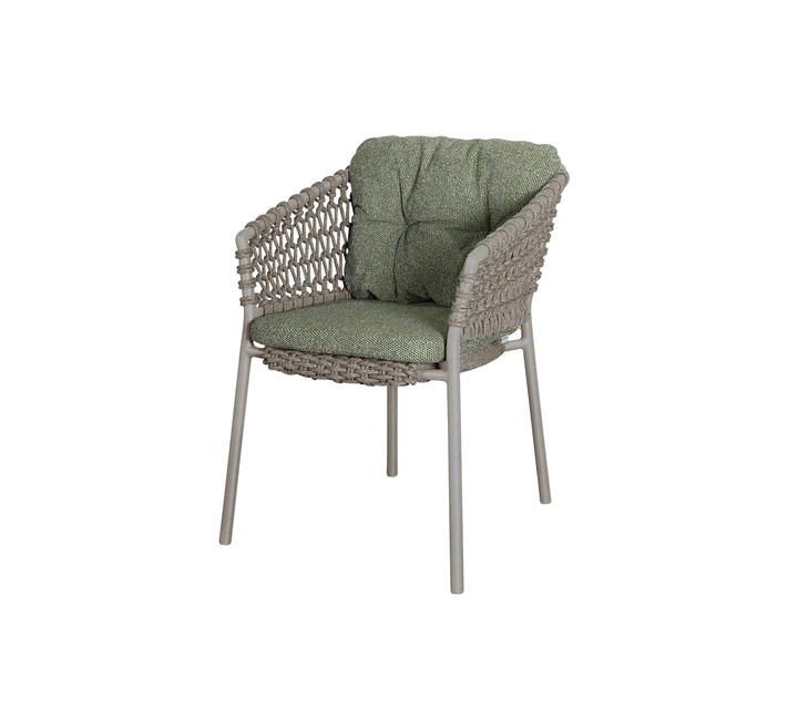 Ocean stol | Udendørs Dark green, Cane-line Wove Cane-line Soft Rope, Taupe.