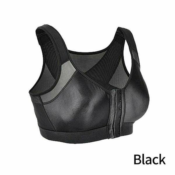 Kvinnor Posture Corrector BH Trådlös Ryggstöd Lyft upp Yoga BH Underkläder S svart