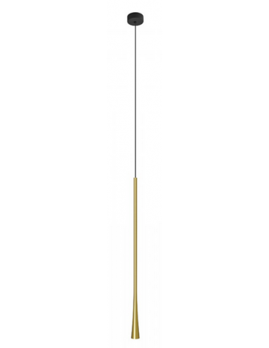 Loftlampe i aluminium Ø3,5 cm 6W LED - Børstet messing