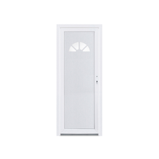 Plast Udhusdør - Buet Rude Med Sprosser 90 x 210 Venstre Ind (VI)