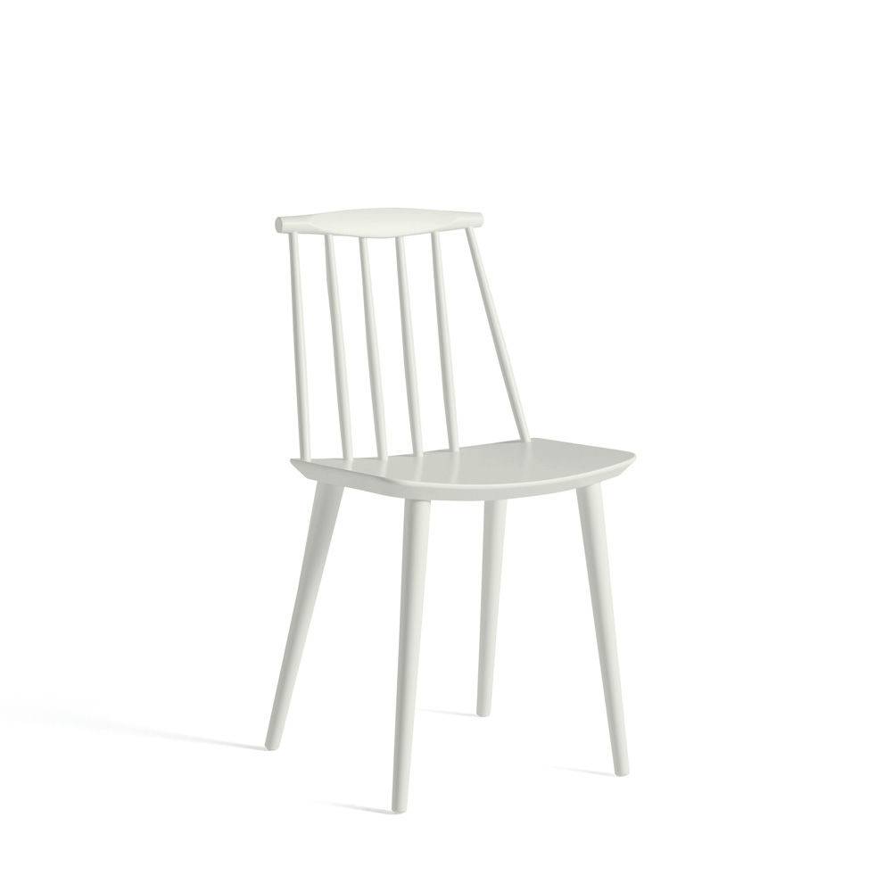 HAY J77 Chair White WB. Lacq. Beech