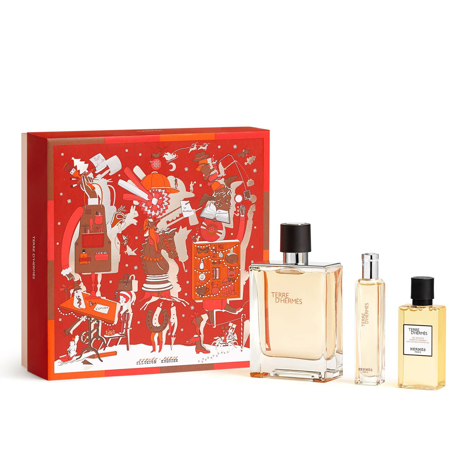 HERMÈS Terre D'hermès EDT SET 100ml + 15ml + Shower GEL 40ml 100 ml + 15 ml + 40 ml - Gaveæsker Til Ham hos Magasin.