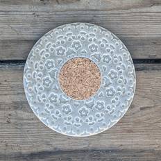 Bordskåner i keramik og kork, Beige
