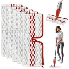 5 Stück für Vileda 1-2 Spraymax Sprühwischer Ersatzbezug Set, Wiederverwendbar für Vileda Wischmopp mit Sprühfunktion, Waschbarer Wischbezug Mop Microfaser Reinigung Pads, für alle Hartböden
