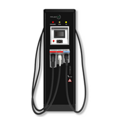 Project EV 22kW AC / 60kW DC 3 Phase Floor EV Charger Triple Gun RFID