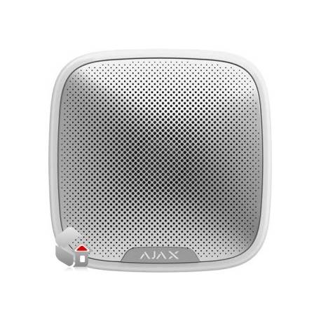 Ajax Sirene m Blitz, IP54, STREETSIREN, HVID.