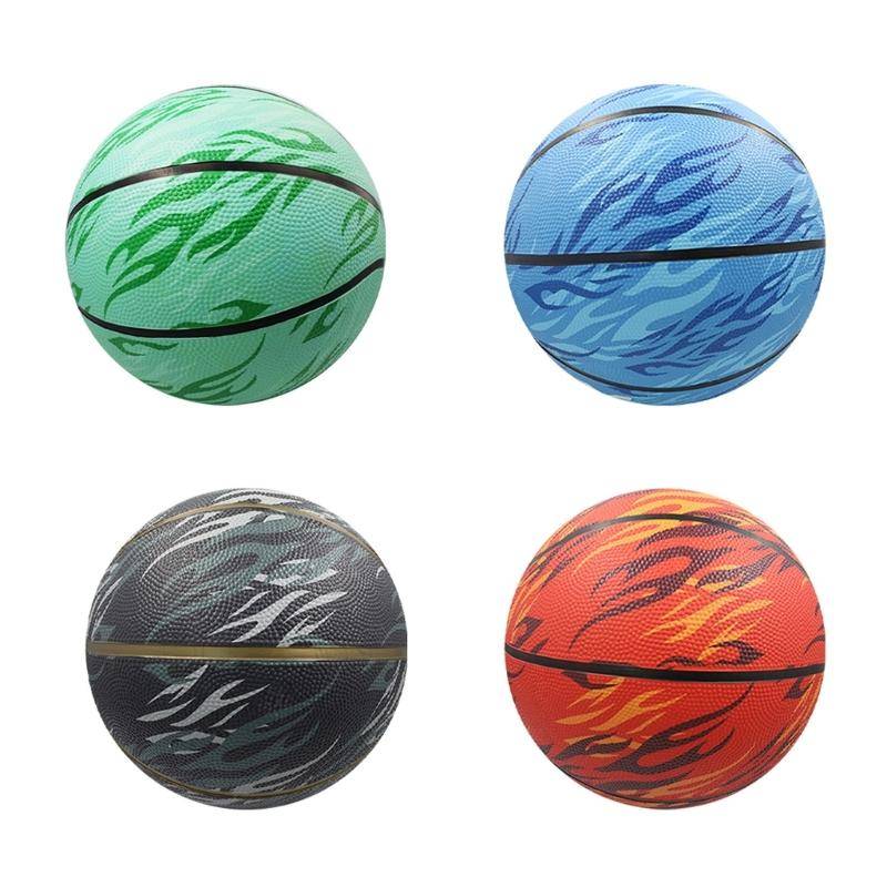 Lätt Gummibasketboll Vattentät Träningsboll Unik Basketboll Träningsutrustning för Inomhus- och Utomhusbruk blå