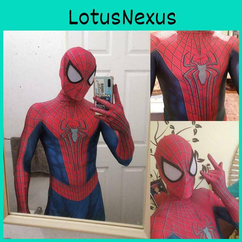 Flerfärgad Spiderman Zentai-dräkt För Maskerader The Amazing Spider-man Cosplay cm white