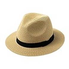Comhats Unisex Fedora, herr stråhatt, Fedora, sommar, solhatt, Panamahatt strandhatt, XXL