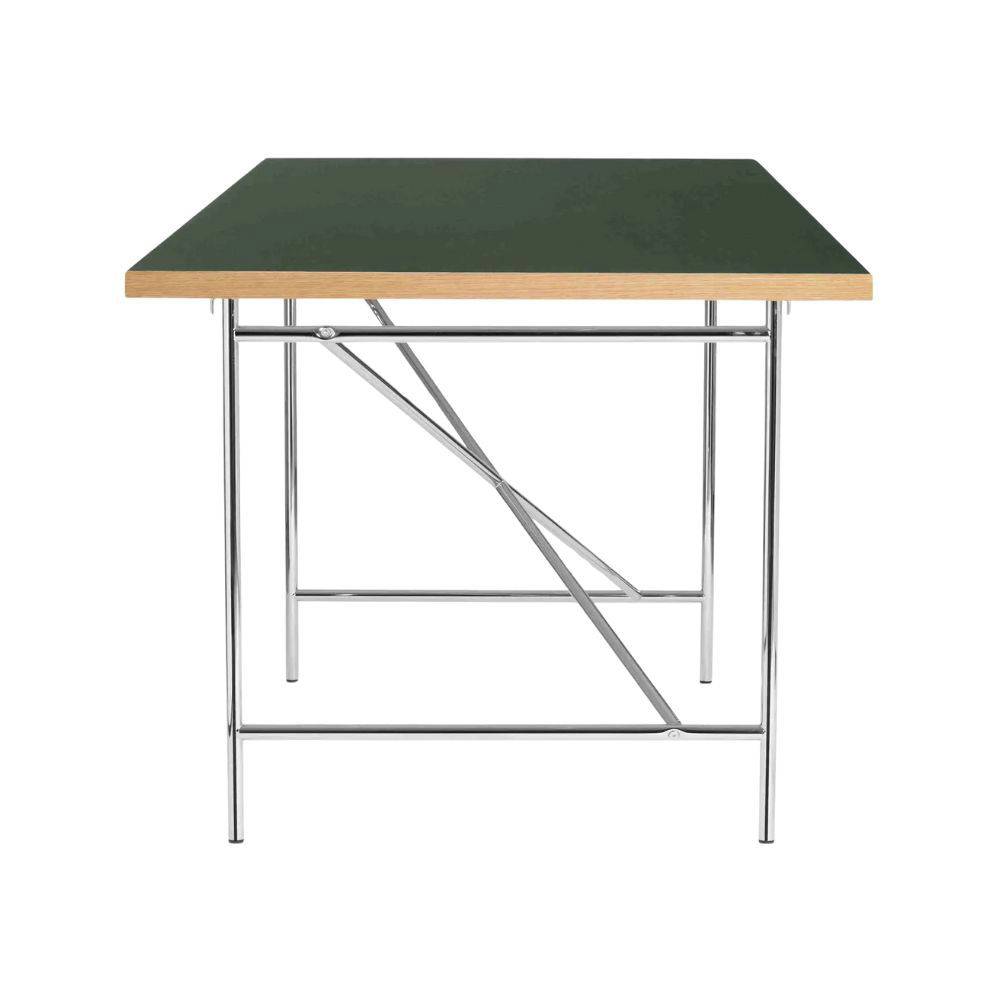 PLEASE WAIT to be SEATED EIERMANN1 Desk Skrivbord (160x80 cm) Cedar Green Linoleum & Chrome