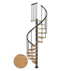 DOLLE Montreal CLASSIC 2 spindeltrappe, Ø120 cm, antracit/olieret eg - 11 trin