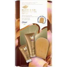 Dove Glow & Go Gradual Self-Tan Gift Set sæt til at få en perfekt solbrændthed Til kvinder