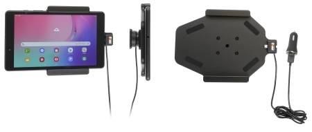 Brodit Aktiv holder med USB-kabel og cigaretadapter, Samsung Galaxy Tab A 8.0 (2019 SM-T290/SM-T295)