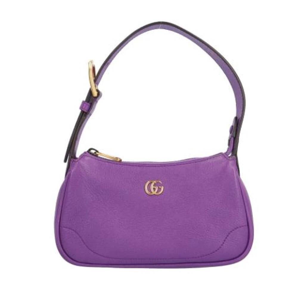 Gucci Vintage Pre-owned Vintage Skuldertaske - Vintage - Dame - Lilla - ONE SIZE - Uld