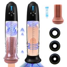 Paloqueth Powerfull Automatic Penis Pump with 3D Texture Sleeve Brown