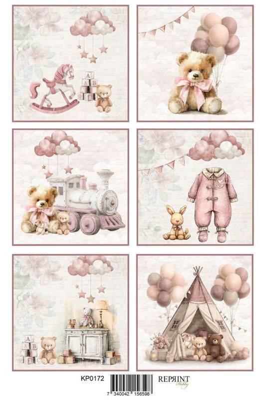Reprint - Klippark A4 - Baby girl KP0172
