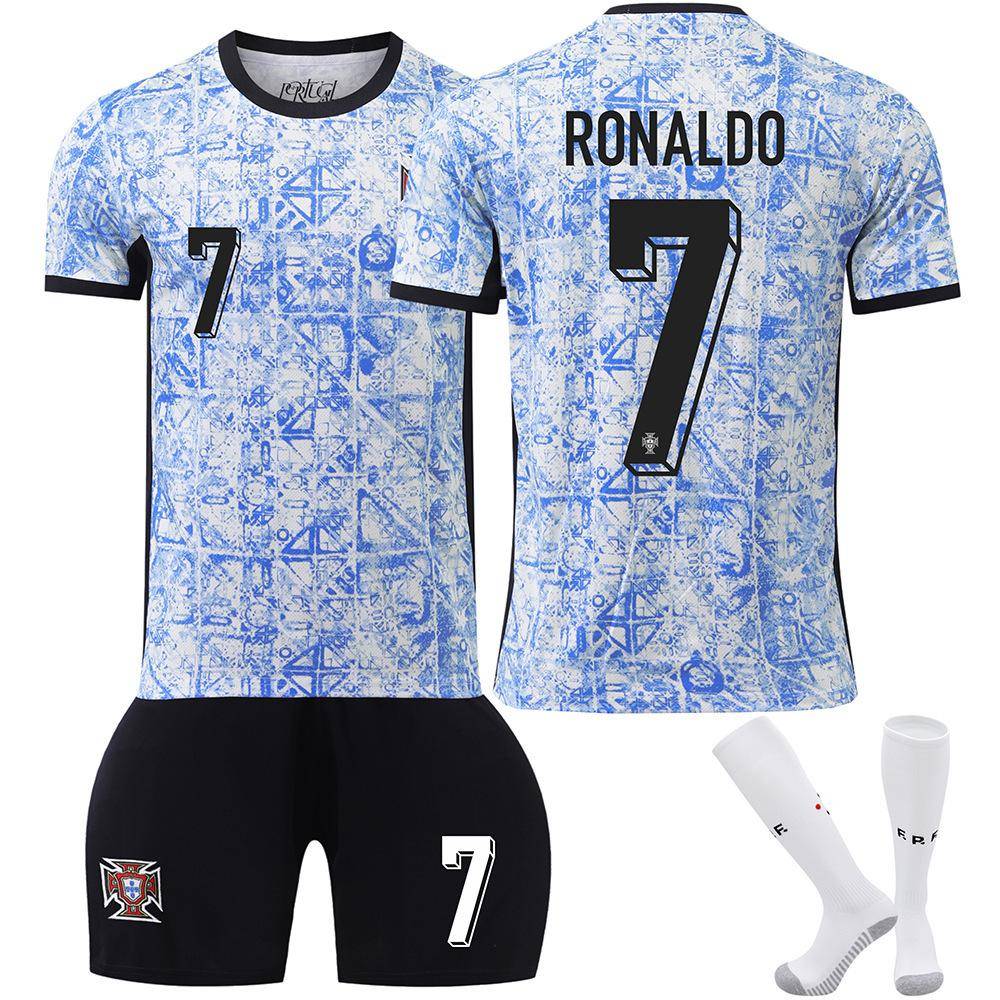Portugal Borta Fotbollströja Set Nr. 4, Jersey.